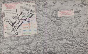 Lot #5218 James Lovell's Apollo 13 Flown Lunar Map - Image 1