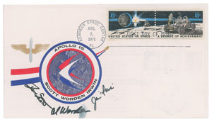 Lot #5233  Apollo 15 Flown Space Treaty and Signed Cover - Image 4