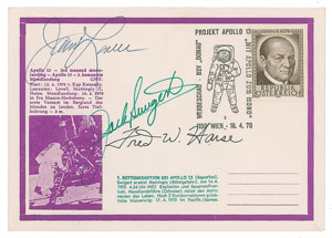 Lot #5291  Apollo 13 Signed Cover