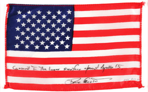 Lot #5231  Apollo 15 Lunar Surface-Flown Flag Signed by Dave Scott - Image 3