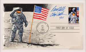Lot #5231  Apollo 15 Lunar Surface-Flown Flag Signed by Dave Scott - Image 4