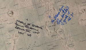 Lot #5147  Moonwalkers Signed Lunar Chart - Image 2