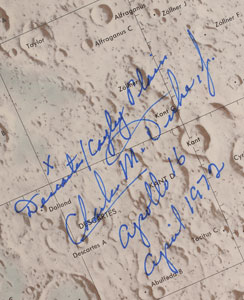 Lot #5147  Moonwalkers Signed Lunar Chart - Image 3