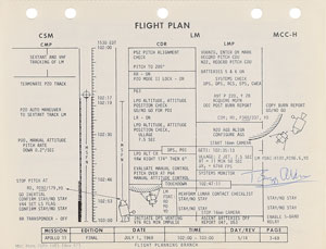 Lot #5178 Buzz Aldrin and Michael Collins Signed Apollo 11 Flight Plan - Image 2