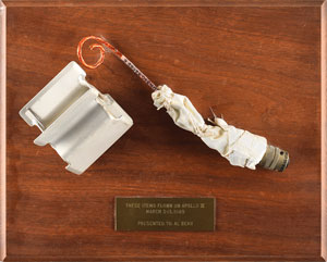 Lot #5171 Alan Bean's Apollo 9 Flown Book Clamp and Power Connector - Image 1