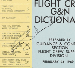Lot #5172 Alan Bean's Apollo 9 Crew-Signed Flown Checklist Covers - Image 4
