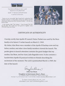 Lot #5168 Alan Bean Family's Apollo 9 Launch Visitor Pack - Image 8