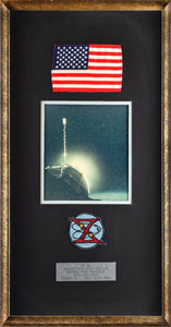 Lot #5046 Alan Bean's Gemini 10 Flown Flag - Image 1