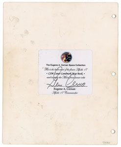 Lot #5421  Apollo 17 Flown CSM Book Covers