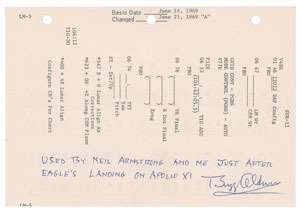 Lot #5414 Buzz Aldrin's Apollo 11 Flown Lunar Surface Checklist - Image 2
