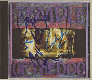 Lot #7441  Temple of the Dog Signed CD
