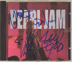 Lot #7420  Pearl Jam Signed CD