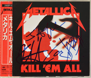Lot #7312  Metallica Signed CD