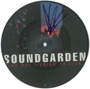 Lot #7437  Soundgarden: Chris Cornell Signed 45 RPM Record - Image 1