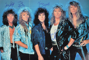 Lot #7353  Whitesnake Signed 45 RPM Record