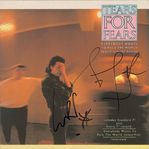 Lot #7339  Tears for Fears Signed 45 RPM Record