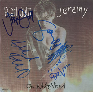 Lot #7418  Pearl Jam Signed 45 RPM Record - Image 1