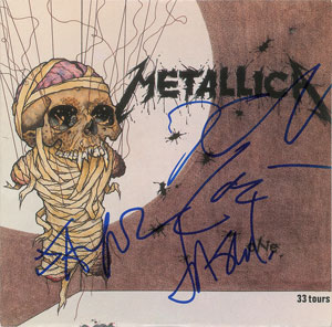 Lot #7310  Metallica Signed 45 RPM Record - Image 1