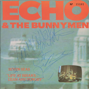 Lot #7272  Echo and the Bunnymen Signed 45 RPM