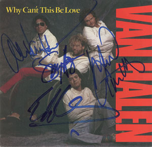 Lot #7040  Van Halen Signed 45 RPM Record - Image 1