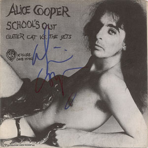 Lot #7147 Alice Cooper Signed 45 RPM Record