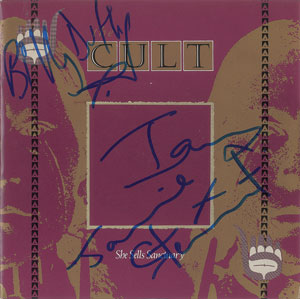Lot #7259 The Cult Signed 45 RPM Record - Image 1