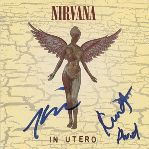 Lot #7411  Nirvana Signed In Utero CD Booklet