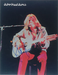 Lot #7018  Led Zeppelin: John Paul Jones Oversized Signed Photograph - Image 1