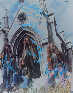 Lot #7022  Black Sabbath Oversized Signed Photograph