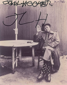 Lot #7484 John Lee Hooker Oversized Signed Photograph - Image 1