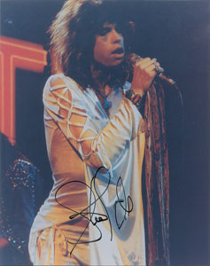 Lot #7032  Aerosmith: Steven Tyler Oversized Signed Photograph - Image 1