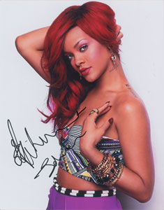 Lot #7460  Rihanna Oversized Signed Photograph