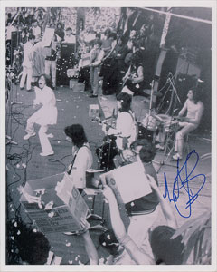 Lot #7003  Rolling Stones: Charlie Watts Oversized Signed Photograph