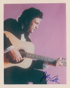 Lot #7070 Johnny Cash Signed Photograph - Image 1