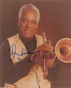 Lot #7483 Dizzy Gillespie Signed Photograph