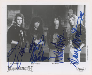Lot #7407  Megadeth Signed Photograph