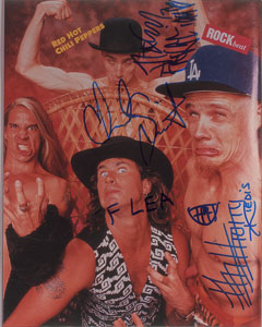 Lot #7430  Red Hot Chili Peppers Signed Photograph