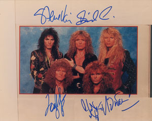 Lot #7354  Whitesnake Signed Photograph - Image 1