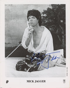 Lot #7007  Rolling Stones: Mick Jagger Signed Photograph