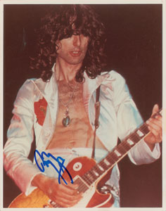 Lot #7017  Led Zeppelin: Jimmy Page Signed Photograph