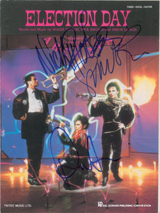 Lot #7271  Duran Duran Signed Sheet Music - Image 1