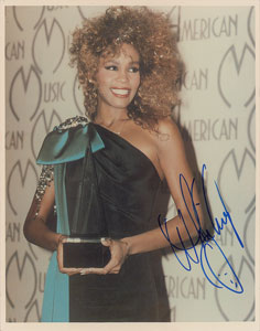 Lot #7289 Whitney Houston Signed Photograph - Image 1