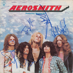Lot #7027  Aerosmith Signed Album