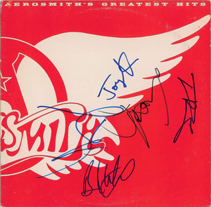 Lot #7029  Aerosmith Signed Album