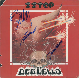 Lot #7249  ZZ Top Signed Album