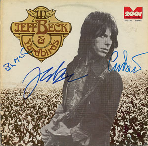 Lot #7062 Jeff Beck and Yardbirds Signed Album - Image 1