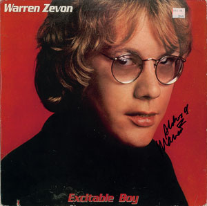 Lot #7246 Warren Zevon Signed Album