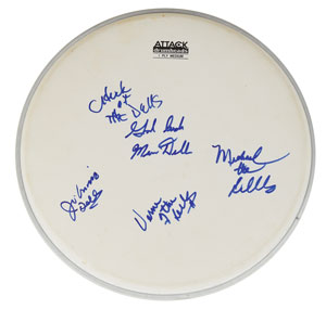 Lot #7475 The Dells Signed Drum Head
