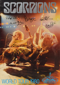 Lot #7208  Scorpions Signed Poster - Image 1