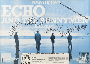 Lot #7273  Echo and the Bunnymen Signed Poster